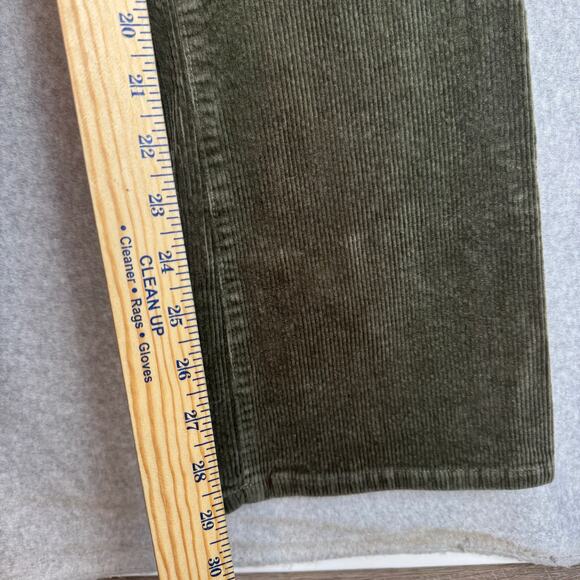 Denim & Company Corduroy Pants Women’s 12 Pull On Stretch Boot Cut Green Boho XL - Picture 9 of 12